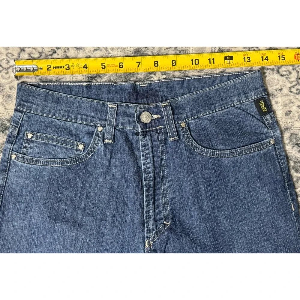 Versace Jeans Couture Medusa Hardware Italian Designer Denim Jeans Blue 29 X 33‎